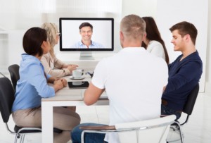 Business Team Attending Video Conference